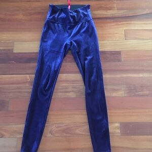 SPANX Women's Purple Velvet Leggings